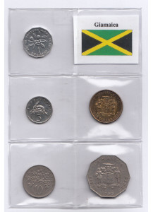 Jamaica Anni Misti Serie di 5 Monete buona conservazione